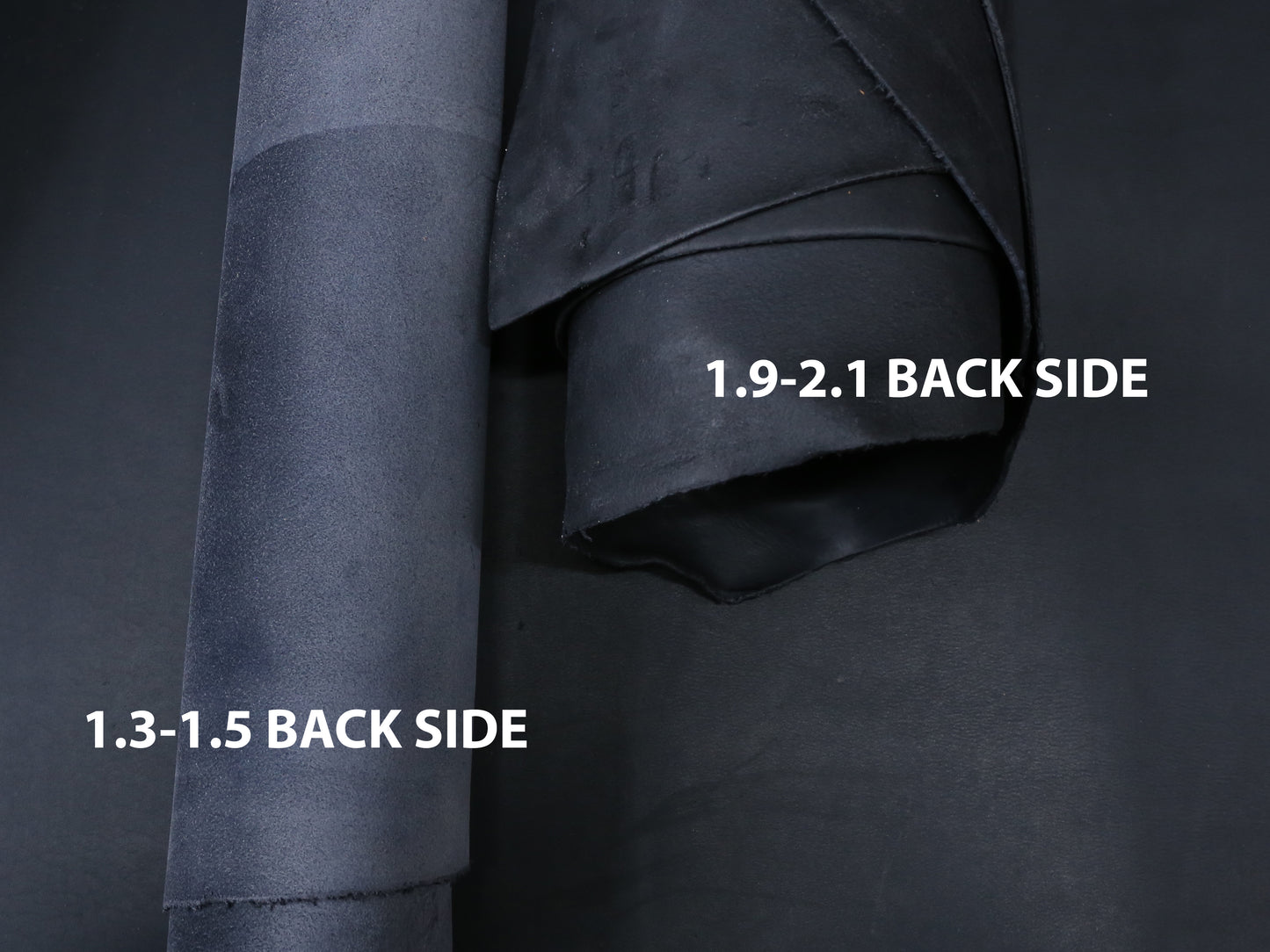 VEGETABLE TANNED BUTTS - BLACK - 2.0 and 1.4mm