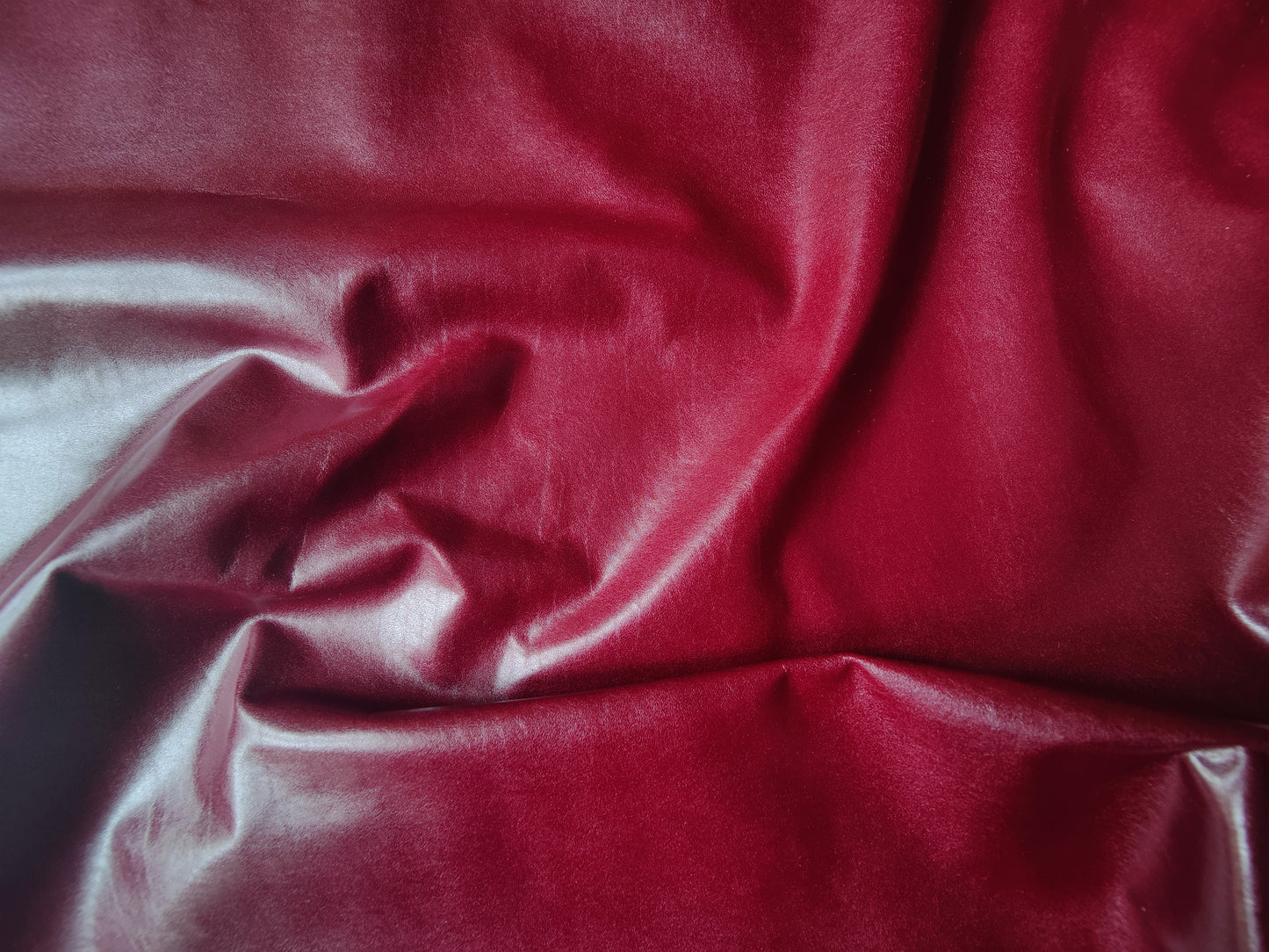 GLAZED BABY CALF - BURGUNDY RED - 0.6-0.8mm