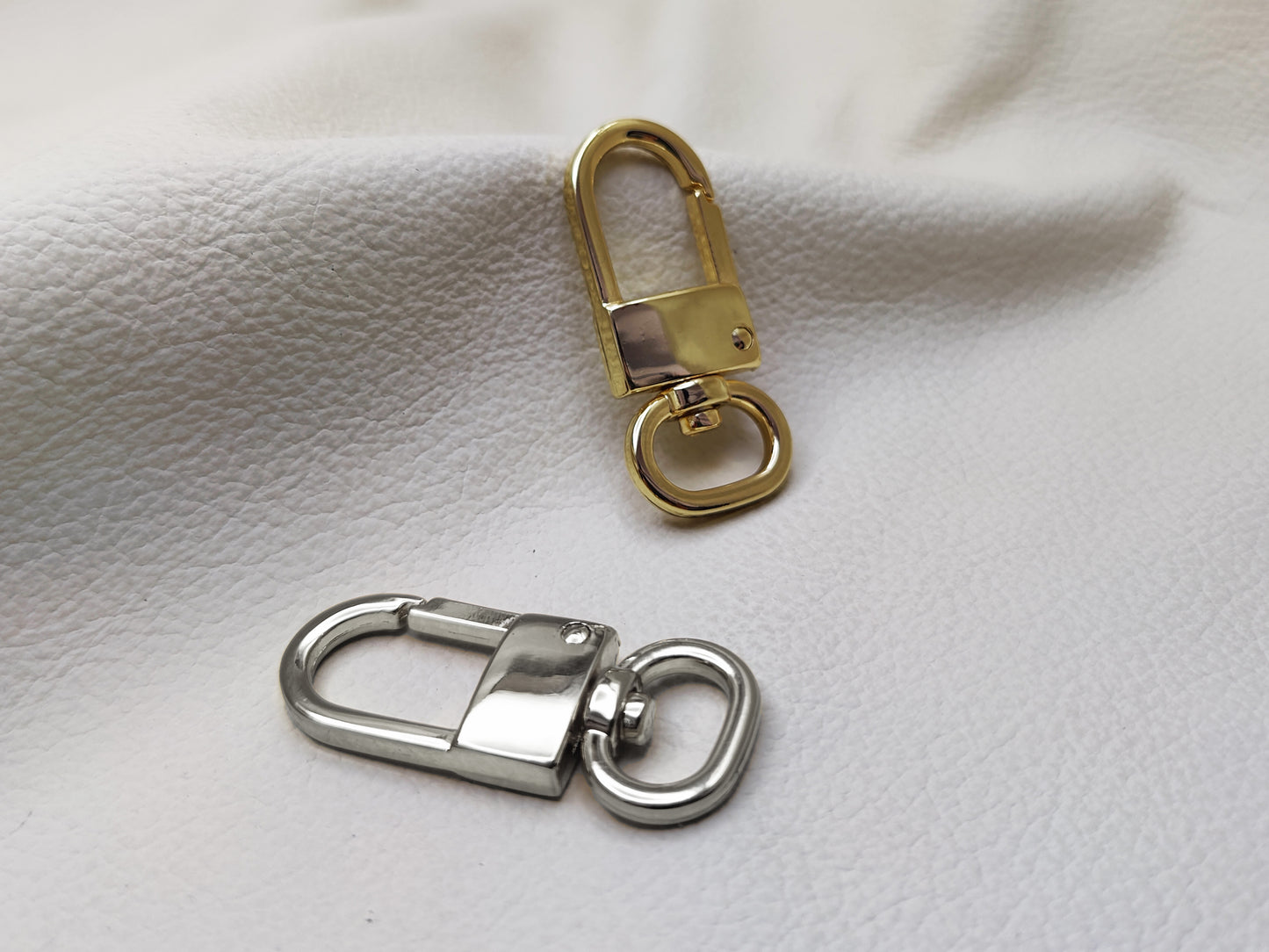 ROUNDED BAG HOOKS - SWIVEL CLASPS 10mm (pack of 2)