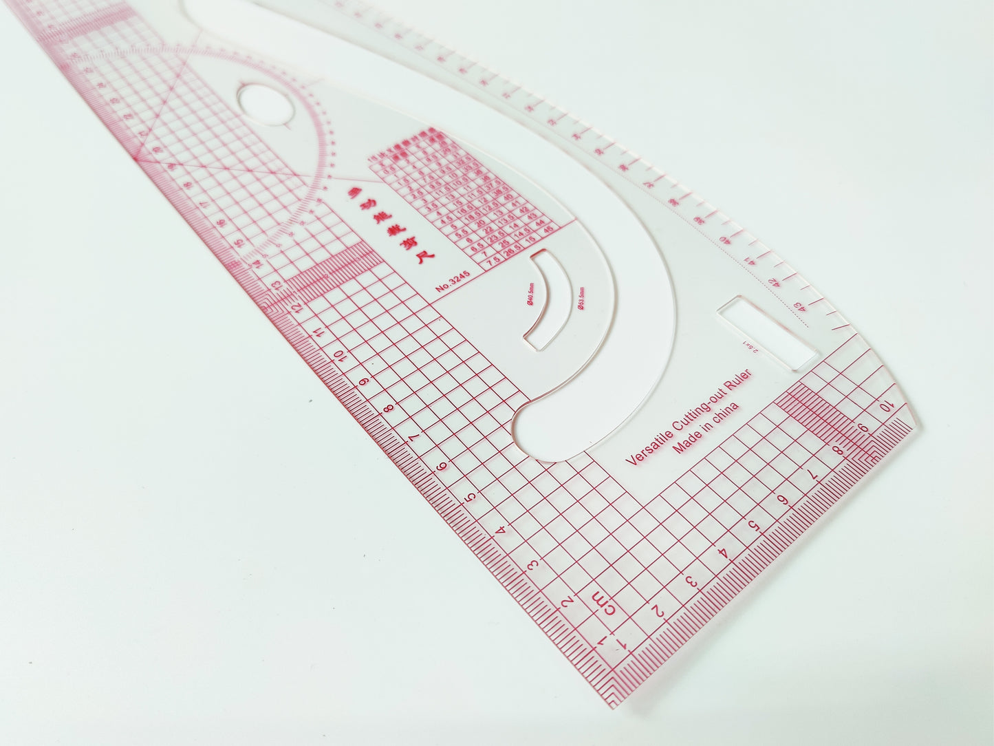 FLEXIBLE GRADING CURVE RULER FOR PATTERN MAKING