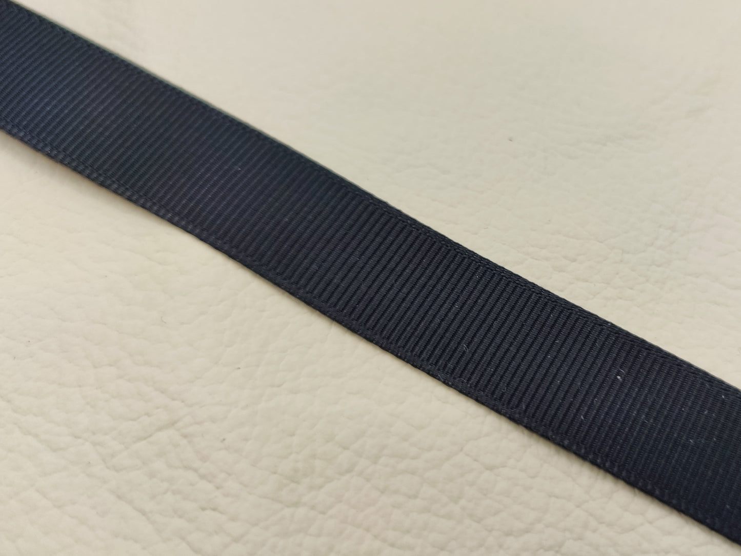 BLACK GROSGRAIN RIBBON - 15mm - BLACK - full reel