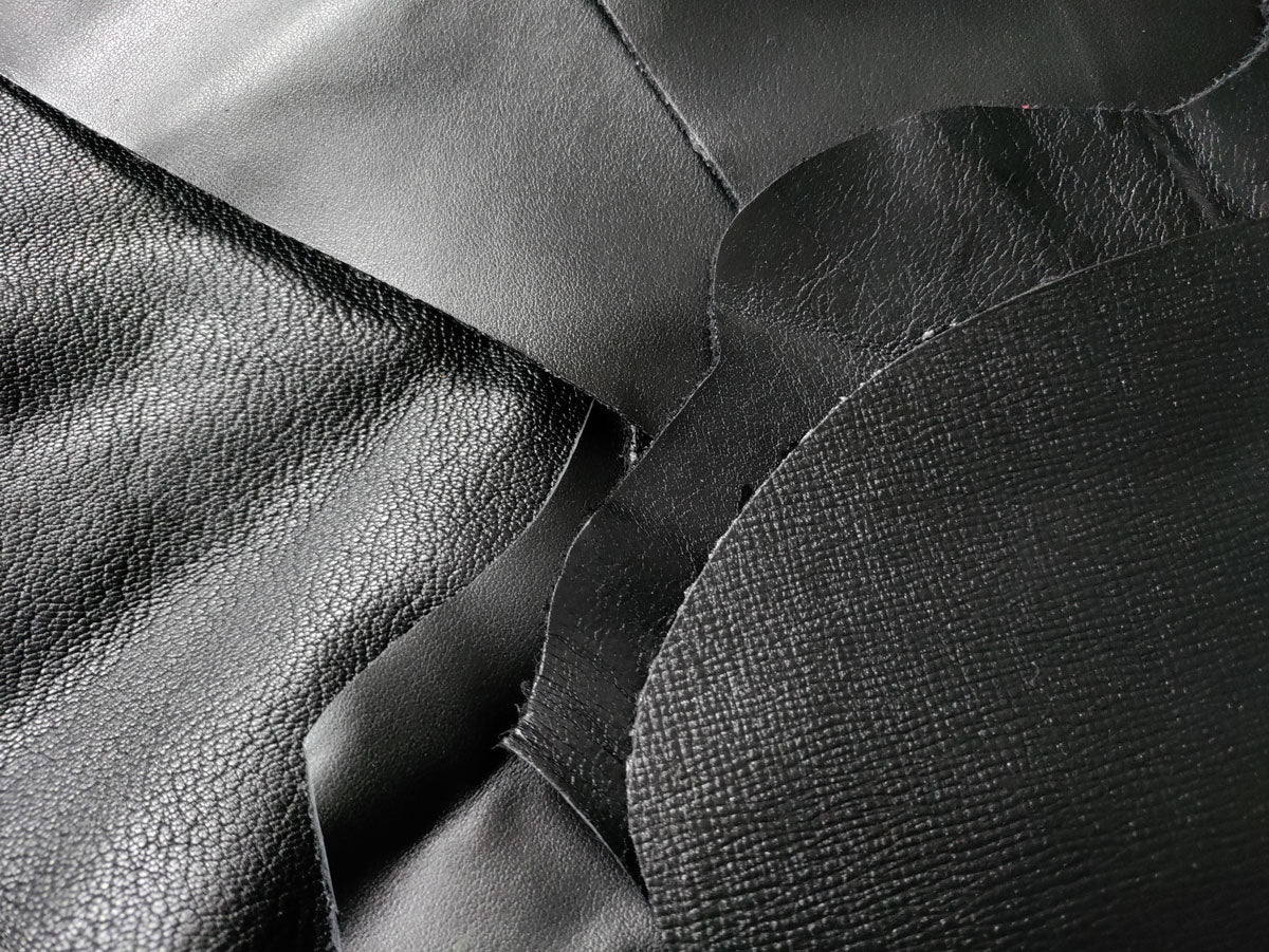 BLACK LEATHER OFFCUTS – MEDIUM - 0.8-2.0mm