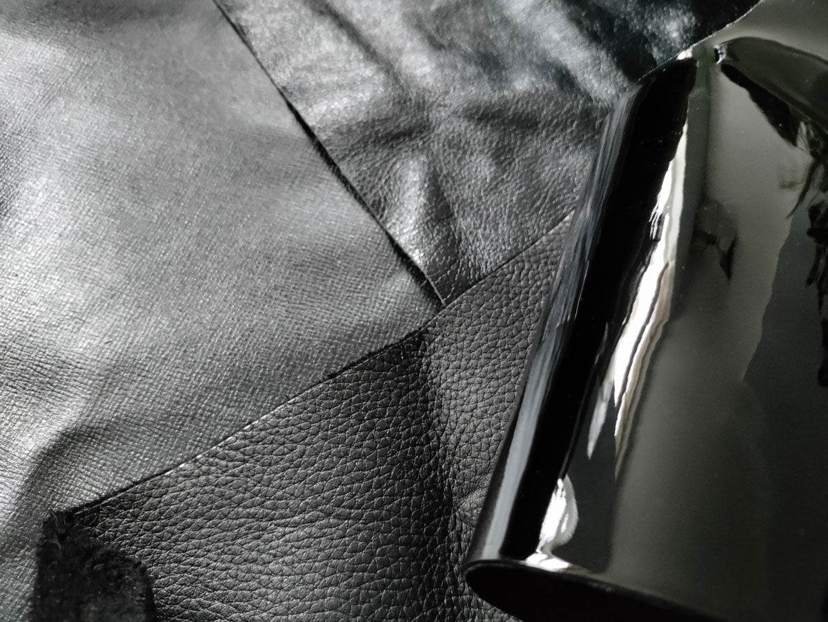 BLACK LEATHER OFFCUTS – EXTRA LARGE – 0.8-2.0mm