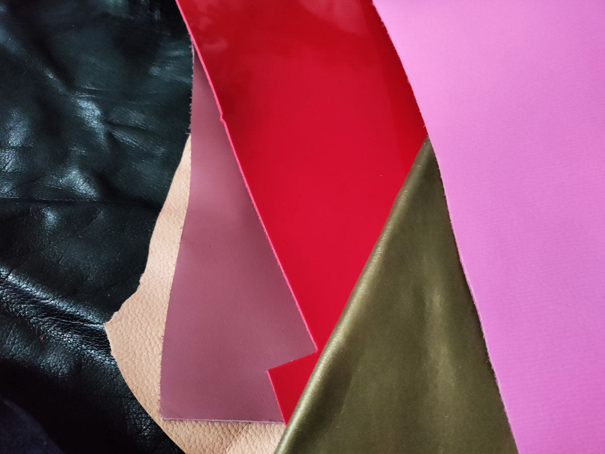 COLOURED LEATHER OFFCUTS – EXTRA LARGE – 0.8-2.0mm