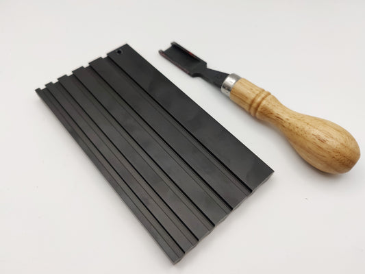 SHARPENING JIG FOR EDGE BEVELER AND FRENCH SKIVER