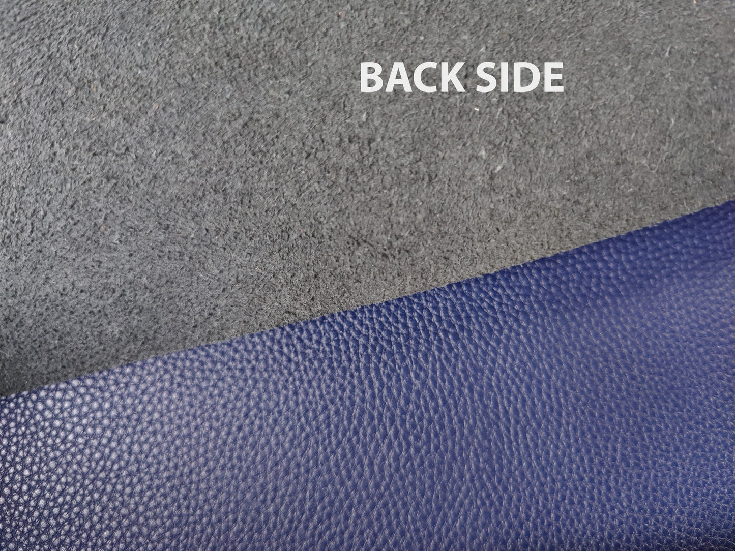 BLUE RECYCLED LEATHER