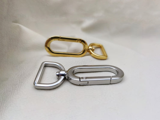 OVAL BAG HOOKS - SWIVEL CLASP 25mm