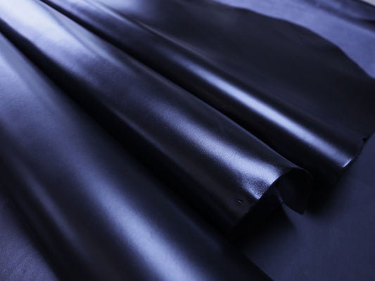 ZERO WASTE VEGETABLE TANNED LEATHER SHEETS – Black Glossy – A4/A3 size