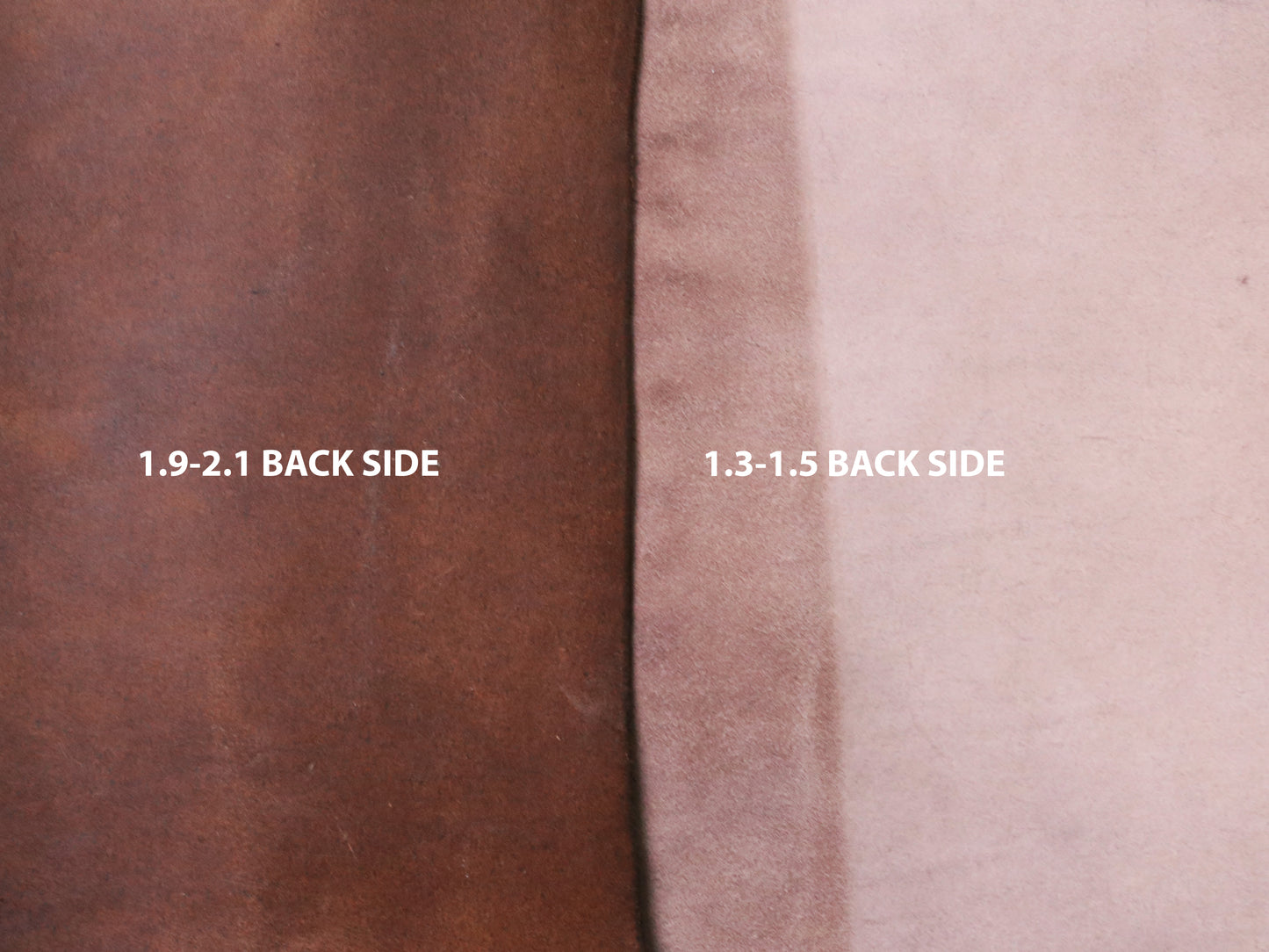 VEGETABLE TANNED BUTTS - BROWN - 2.0 and 1.4mm