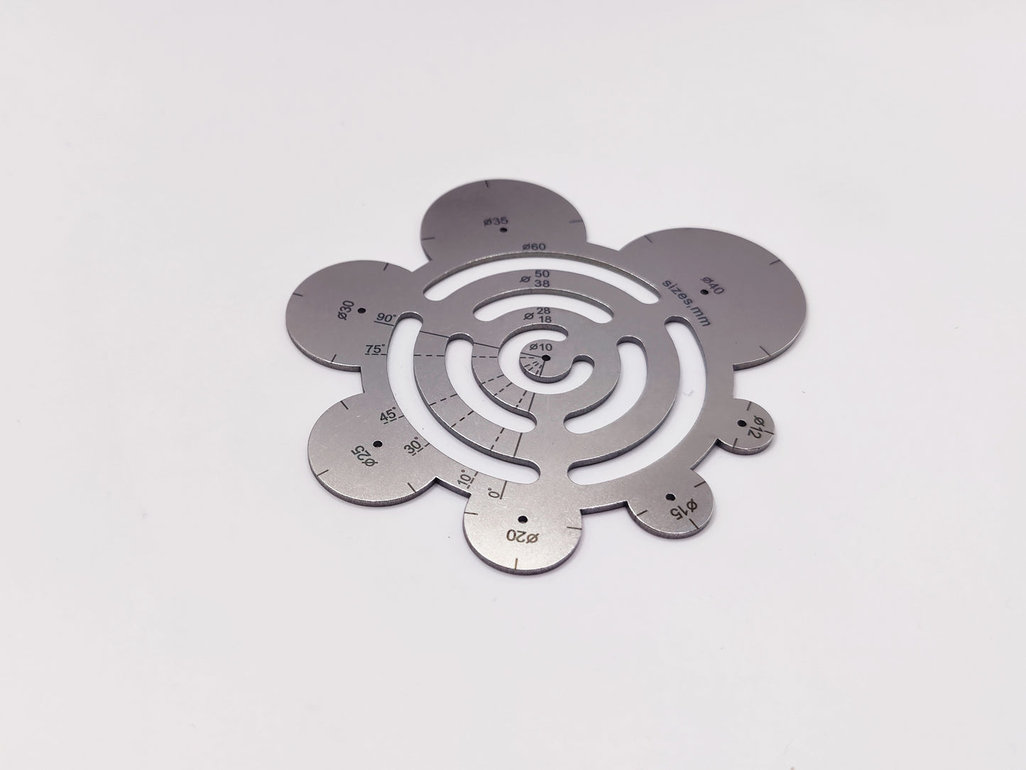 STEEL LEATHER ROUND CORNER CUTTING RULER - SMALL