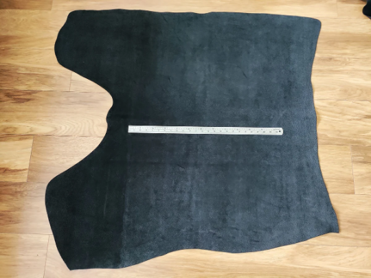 BLACK PEBBLED LEATHER - BUTT SPLITS – 1.3-1.5 mm