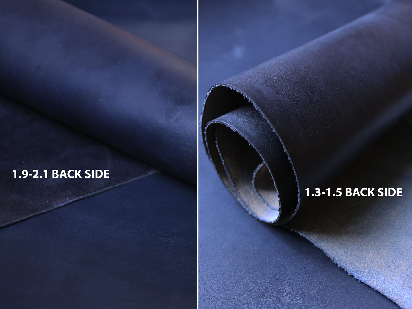VEGETABLE TANNED BUTTS - NAVY BLUE - 2.0 and 1.4mm