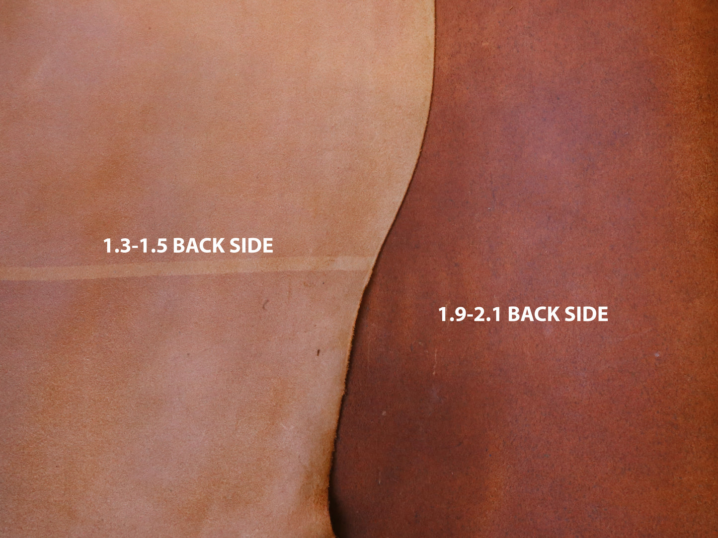 VEGETABLE TANNED BUTTS - TAN - 2.0 and 1.4mm
