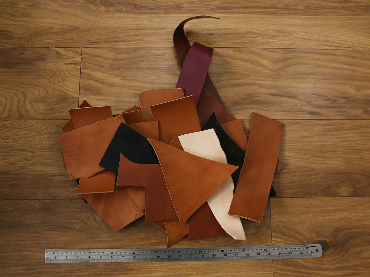 VEGETABLE TANNED OFFCUTS – SMALL – Between 1.8-4.0mm