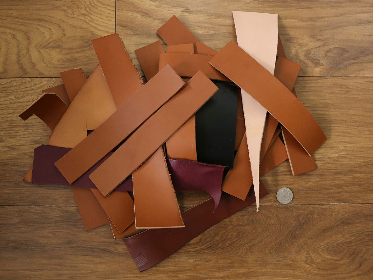 VEGETABLE TANNED OFFCUTS – EXTRA SMALL – Between 1.8-4.0mm