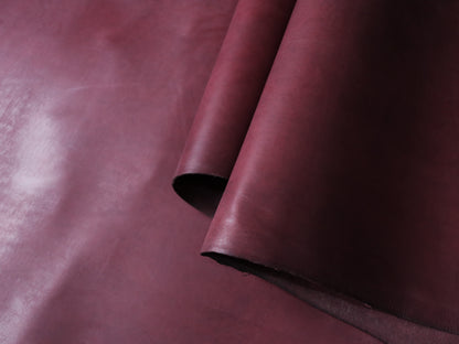 VEGETABLE TANNED BUTTS - BURGUNDY - 2.0 and 1.4mm