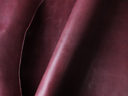 VEGETABLE TANNED BUTTS - BURGUNDY - 2.0 and 1.4mm