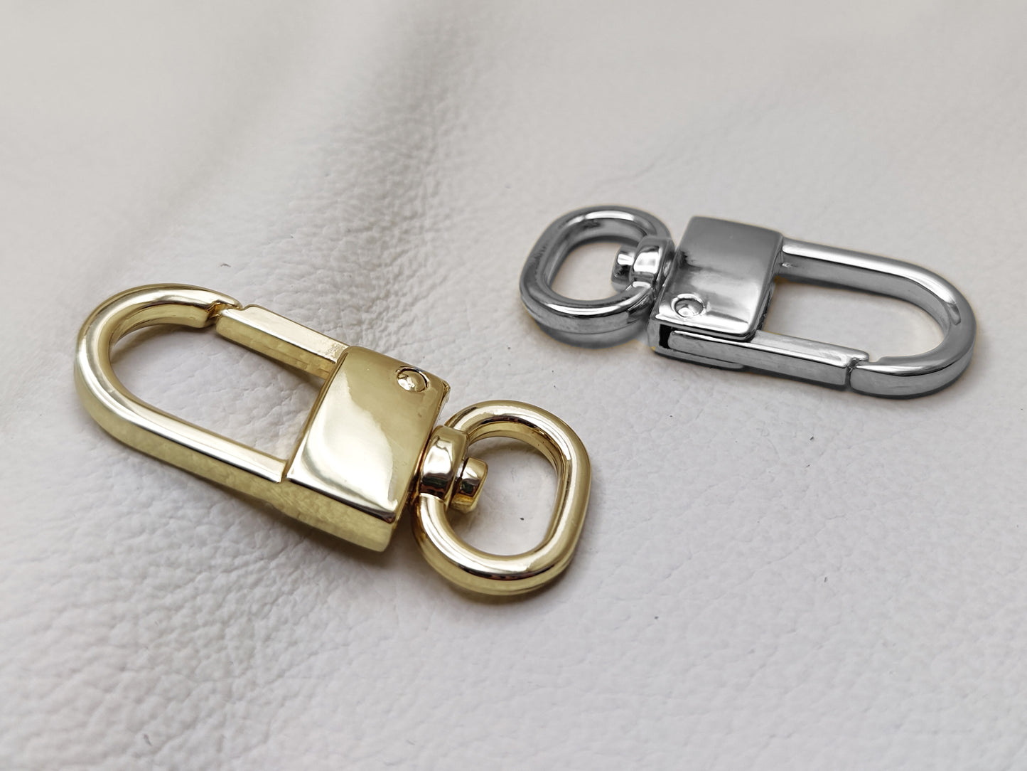 ROUNDED BAG HOOKS - SWIVEL CLASPS 10mm (pack of 2)