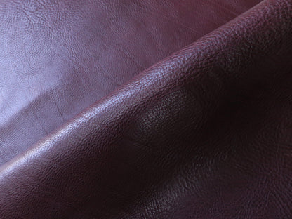 VEGETABLE TANNED GRAINED  SIDES - BURGUNDY - 2.4-2.6mm