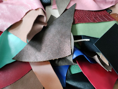 COLOURED LEATHER OFFCUTS – SMALL – 0.8-2.0mm