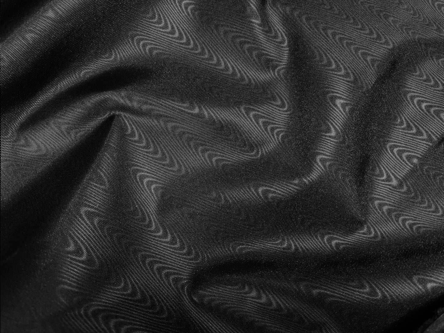 MEDIUM WEIGHT POLYESTER MOIRE LINING - BLACK