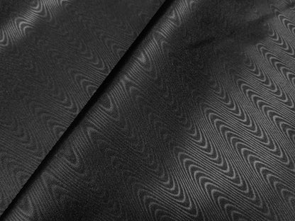 MEDIUM WEIGHT POLYESTER MOIRE LINING - BLACK