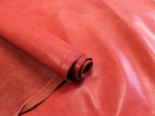 VEGETABLE TANNED SIDES – OXBLOOD RED - 1.1-1.3mm