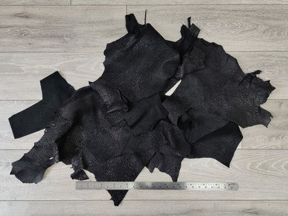 PRINTED BLACK LEATHER BUNDLE - 1.3 - 1.5