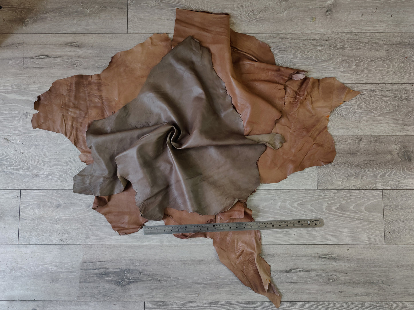 BROWN/TAN NAPPA LEATHER BUNDLE - 0.9 - 1.1