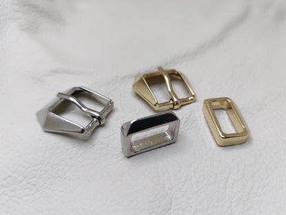 HEXAGONAL BUCKLES WITH LOOP 15mm