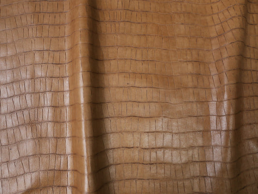 SOFT CROC PRINT SIDES - CARAMEL 0.8-1.0mm