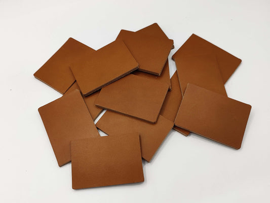 VEGETABLE TANNED LEATHER RECTANGLE BLANK LABELS – 3.5mm