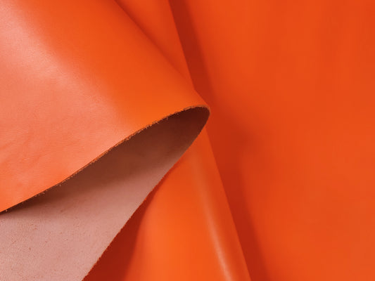 SMOOTH CALF SIDES - NEON ORANGE – 1.2-1.4mm