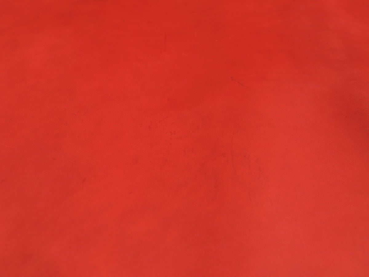 VEGETABLE TANNED SHOULDERS - RED - FULL GRAIN - 1.3-1.5mm