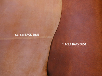 VEGETABLE TANNED BUTTS - TAN - 2.0 and 1.4mm